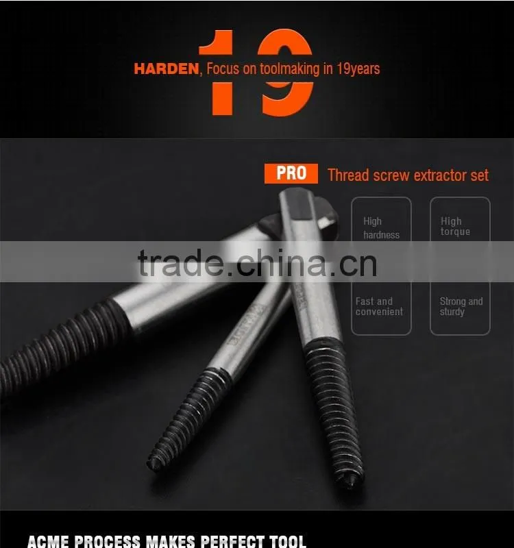 Professional 6PCS Fine Thread Screw Extractor Set