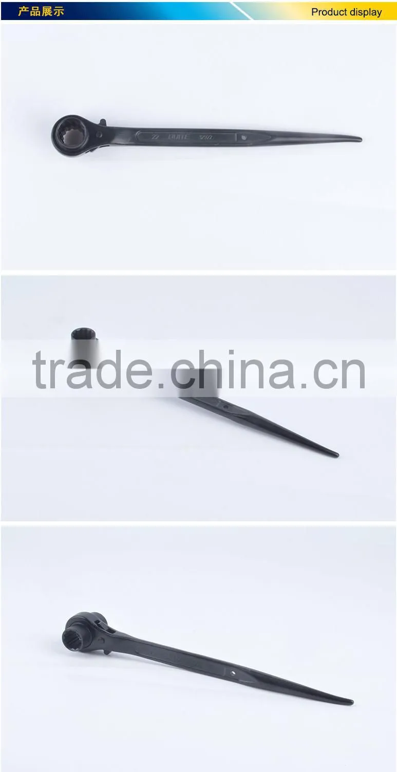black pointed tail ratchet wrench,19*22 ratchet wrench,black ratchet wrench