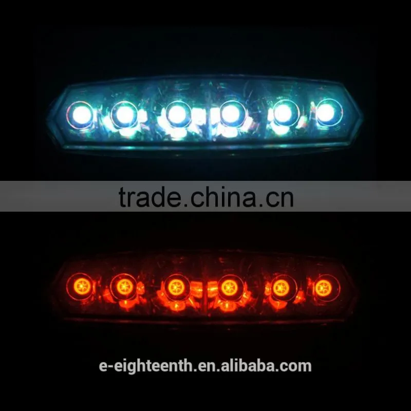 2016 popular 6 LED Motorcycle License Plate Mount Holder Bracket Running Brake Tail Light