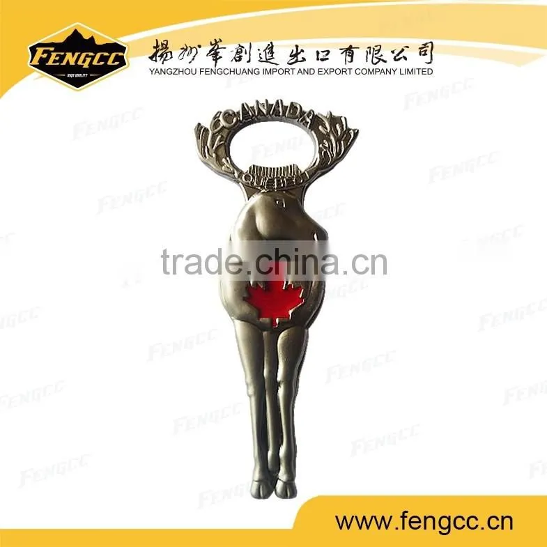 High quality bear animal shaped customized stainless steel bottle opener for beer bottle