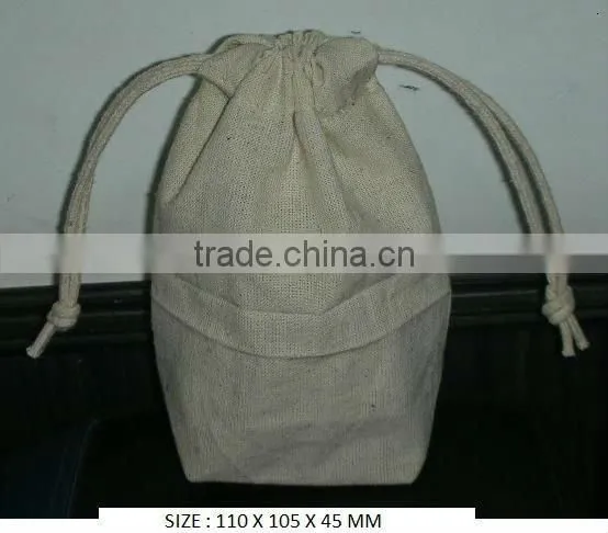 Cotton drawstring gift pouch