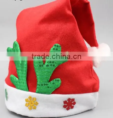 Christmas Party Red And White Cap For Claus Dress Costume Holiday Santa Hat