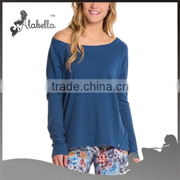 Custom woman yoga clothing running cheap long sleeve sport shirt