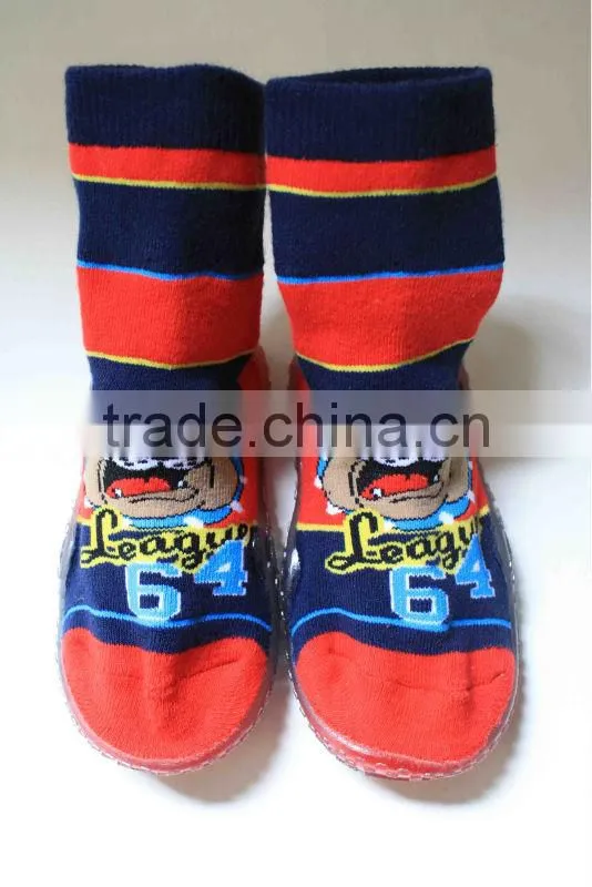 Rubber soft sole baby shoe sock
