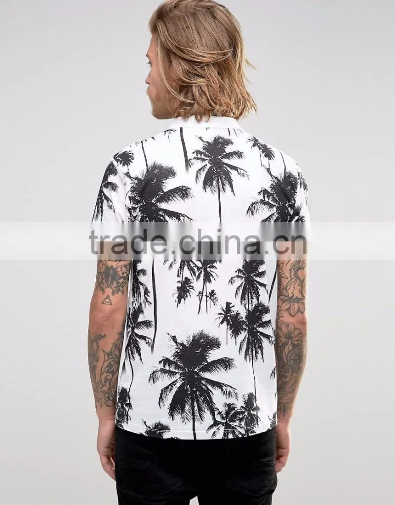 Hot Sale Wholesale Price Summer Casual 180g 100% Cotton Short Sleeve Digital Printing Mens POLO T-shirt