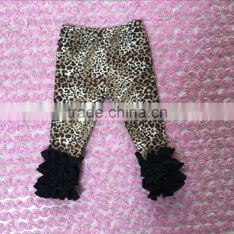 Persnickety Children Clothes baby girl triple fuller ruffles icing pants baby leopard leggings
