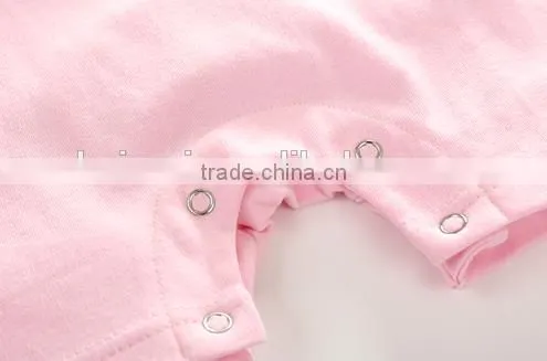 baby girls adorable pink cow printing wholesale good quality baby summer rompers