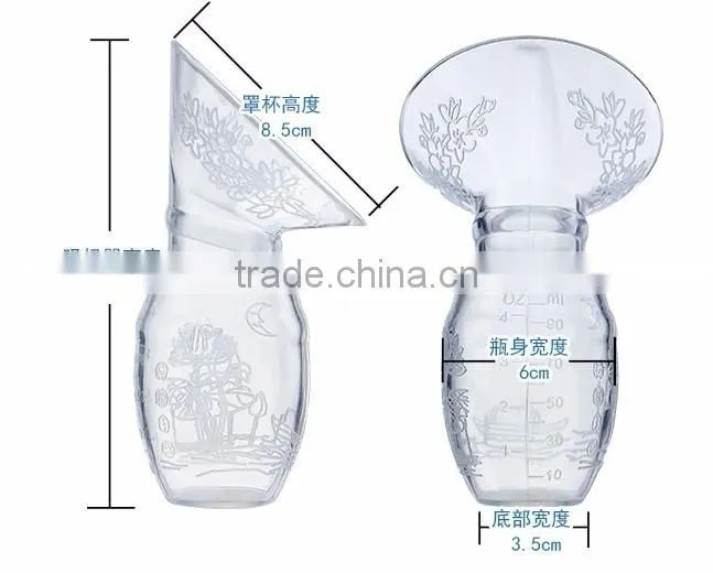 New Silicone Breastfeeding Pump/Milk Pump Suction Bottle/Breast milk pump with lid