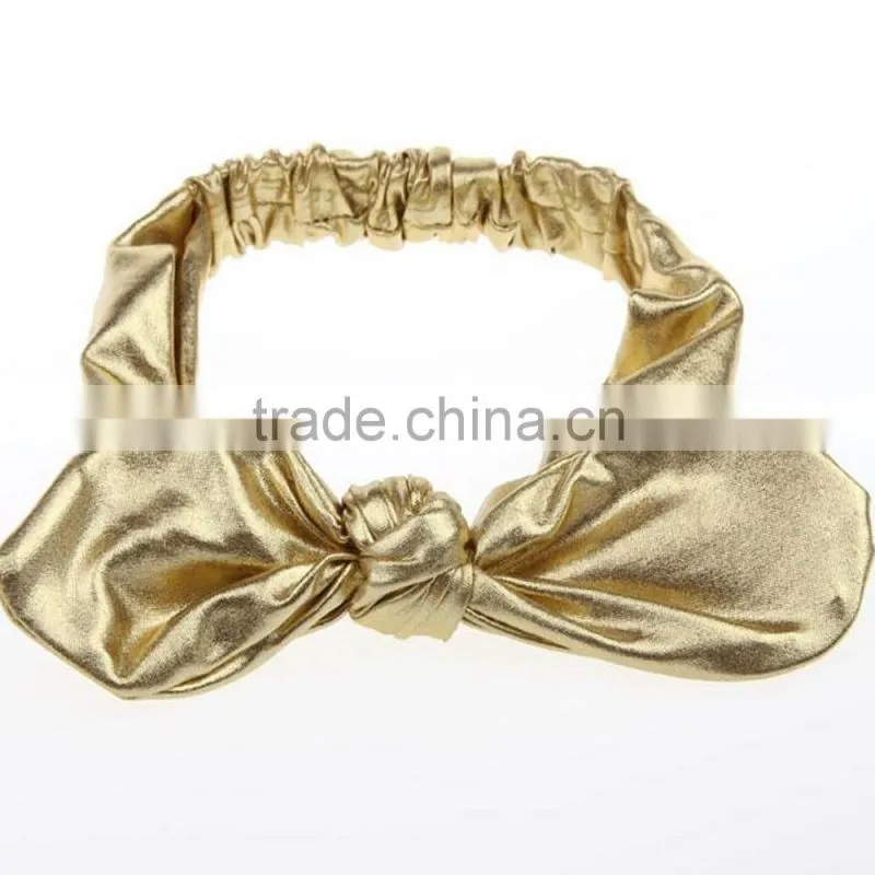 Elastic Headbands,Mental Color Leather Headbands,Ear Headbands