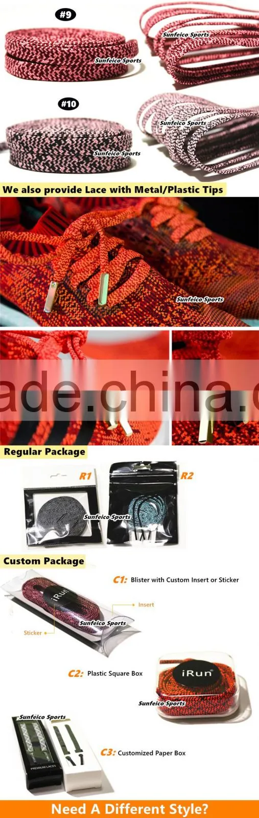 Muti-Colored Flat Pattern Shoelaces Replacement for Adidas Sneakers - Accept Custom - Free Amazon UPC barcode service