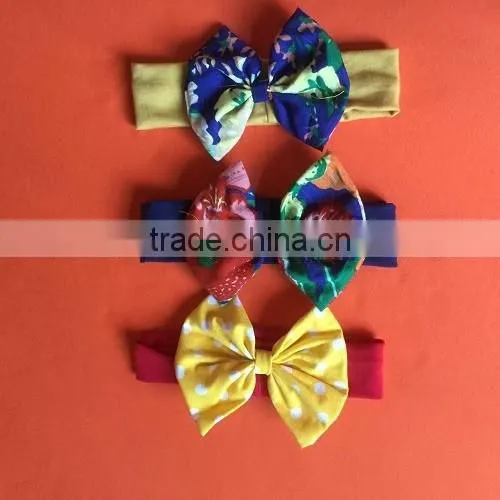 winter girl flowers hairbands cotton ruffle new craft kids headband hot sale wholesale knot hairwear