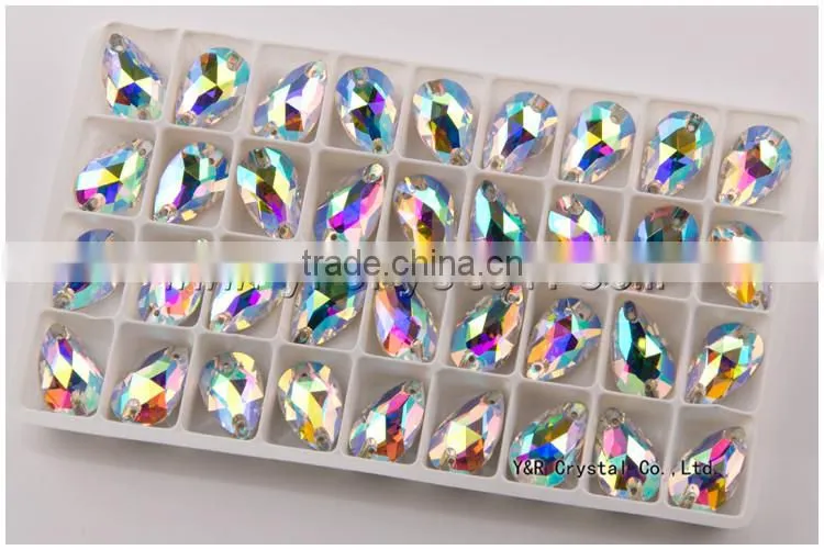 rivoli 18 mm flat back sew on stones beads for wedding dress