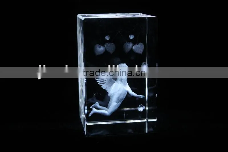 Good K9 crystal 3D laser engraving with religion crystal block