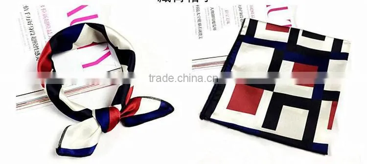 Customized Fashion High Quality Ladies Silk Scarf 50*50