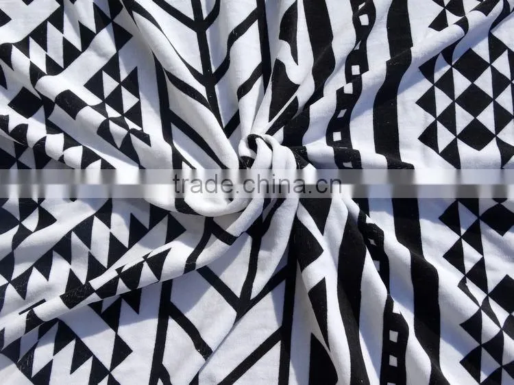 Reactive screen print large round beach towel