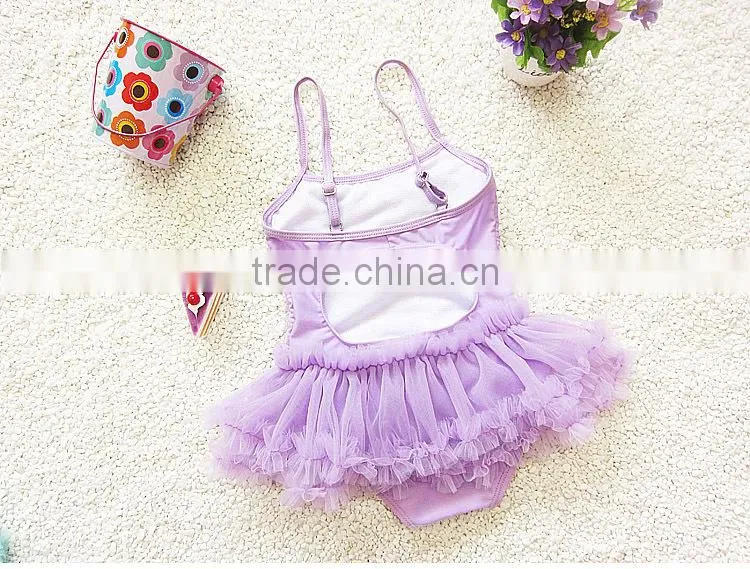Little Girls Princess Lace Layer Swimsuit TuTu Dress One-Pieces Swimwear