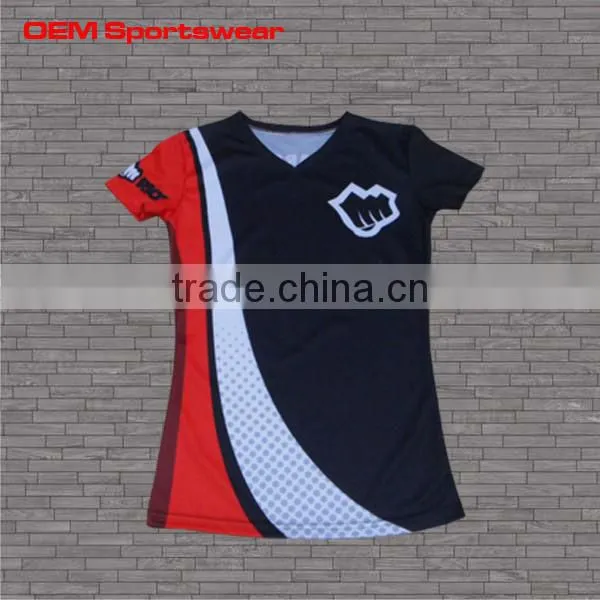fancy design V-neck t-shirt design wholesale