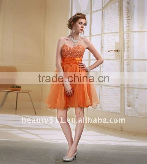 Special Occasion Real Photos Sweetheart Strapless Organza Mini Cocktail DRESS EK24-2