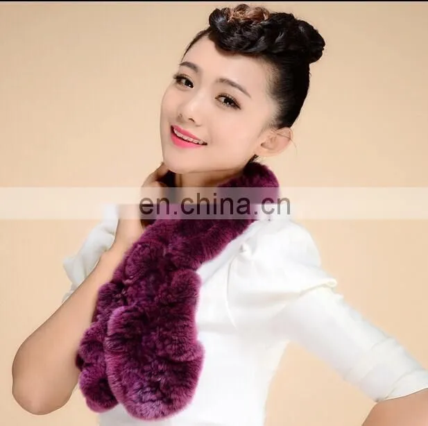 hot selling rex rabbit fur scarf