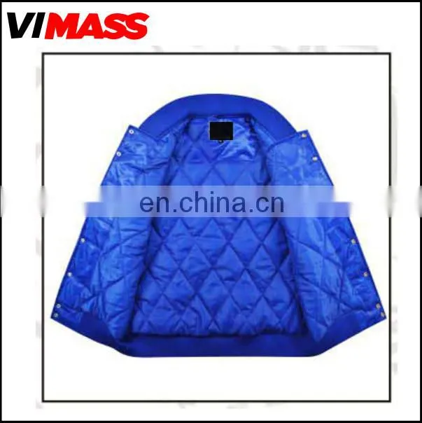 Newest blue with white man printing jacket, custom high quality fashion jacket for men