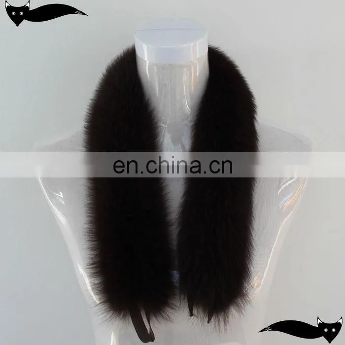 Genuine chocolate torte 75cm fox fur real fur trim