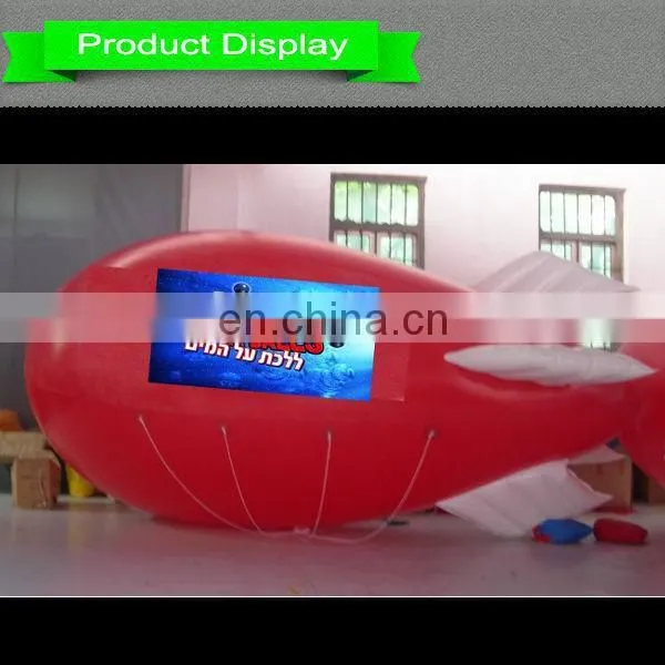 giant 10m PVC Flying inflatable advertising zeppelin helium balloon for decoration