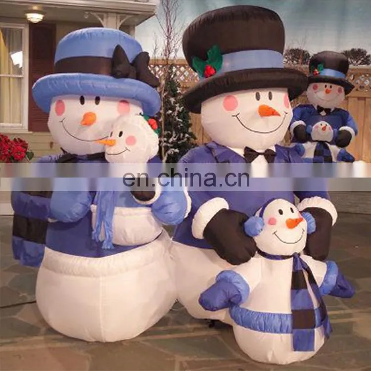 Christmas Yard Display 6ft Airblown Inflatable Snowman Family