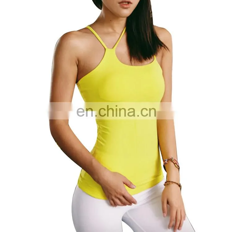 No Moq Wholesale Women Running White Backless Gym Tank Top Blank