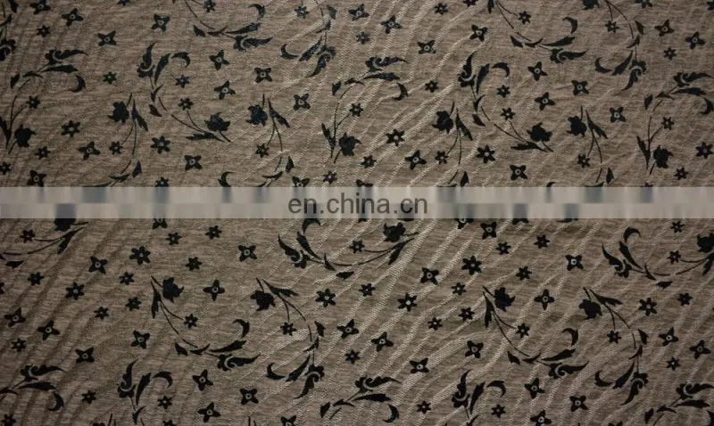 2014 cationic kint jacquard star foil fabric