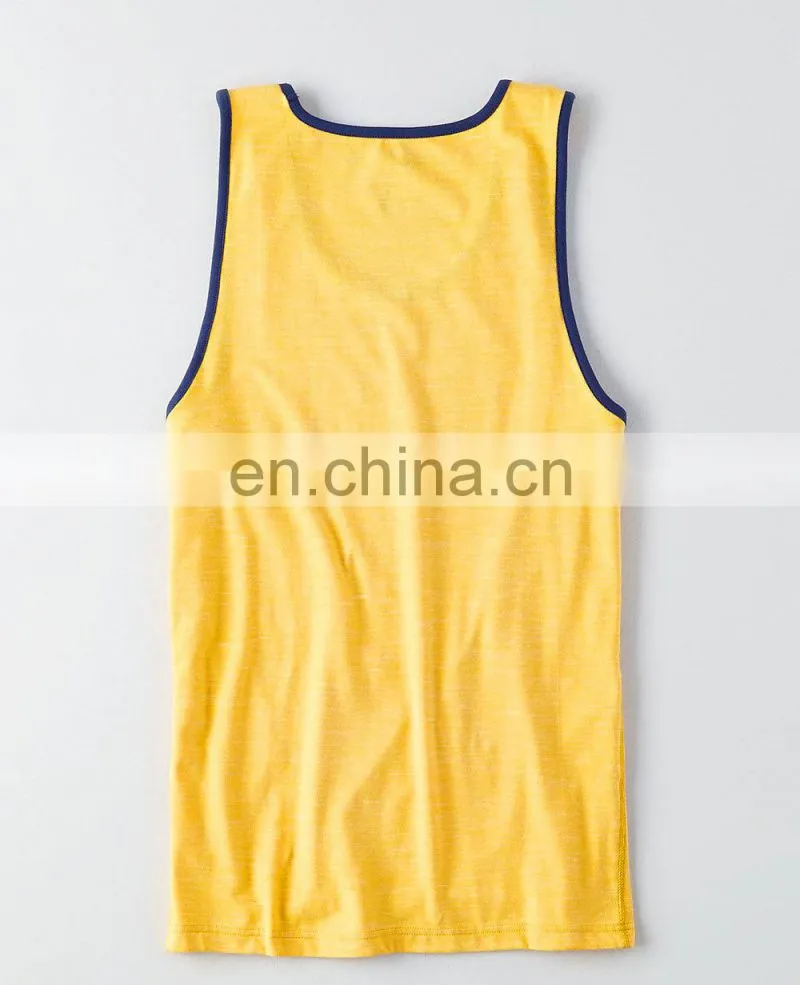 Men Gym Fitness Tank Tops cotton with target artwork