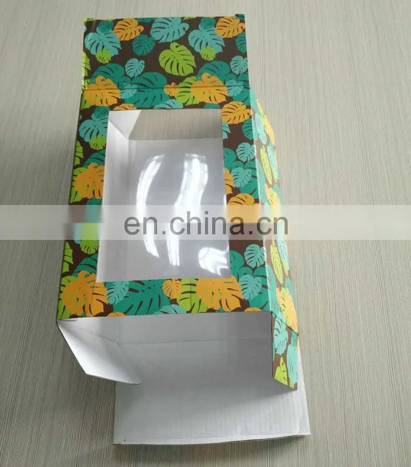 E- flute Corrugated Paper Coffe Mag Box With Clear Pvc Winder And foam