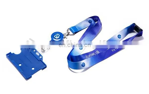 Custom Lanyard With Id Badge Holder / short lanyard with carabiner hook