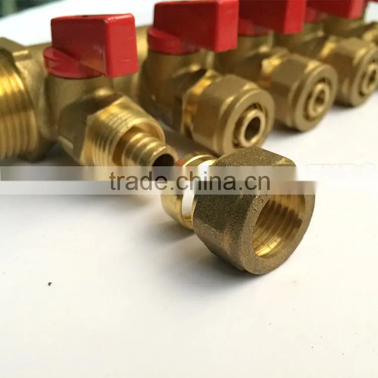 Heating & Plumbing Systems Natural Color pex al pex pipe 5 way manifold with valve