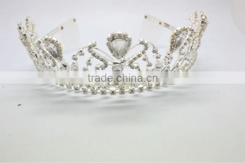 vogue jewelry wedding princess crown for girls and tiaras wholesale rhinestone pave crown