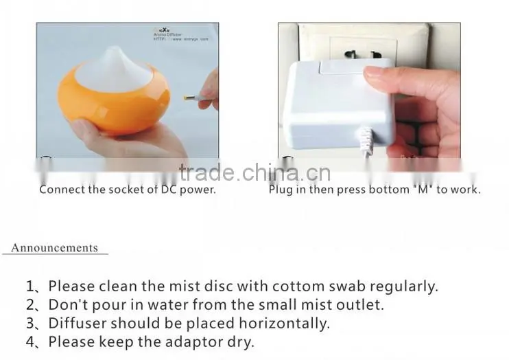 Aromatherapy air diffuser/cool mist aroma diffuser
