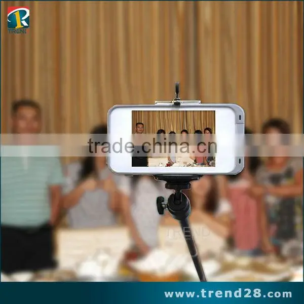 phone camera bluetooth aluminum stick selfie monopod for iphone