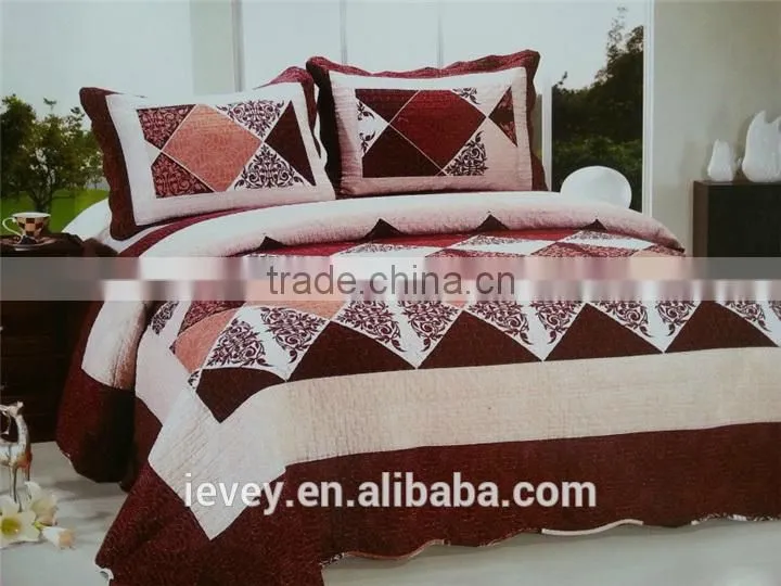 Alibaba china high quality best price reactive printed cotton home goods patchwork bedspread