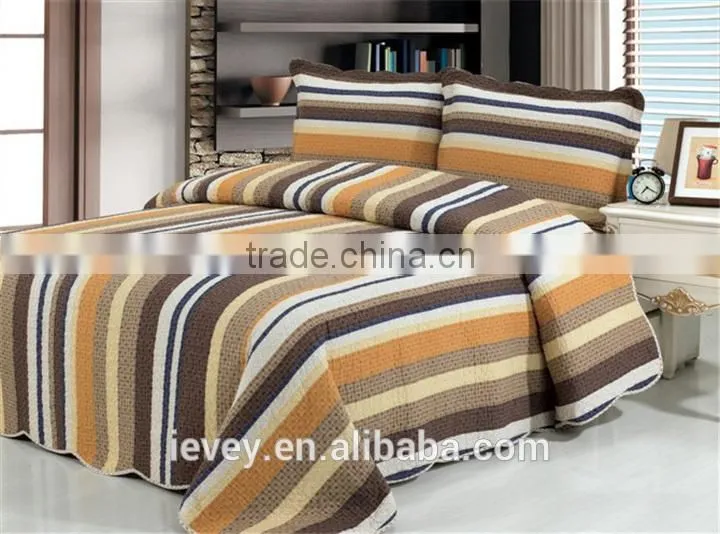 good quality best price reactive printed cotton stripe cheap chinese wholesale bedspreads
