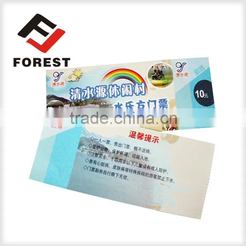 Promotional custom printed concert tickets,ticket hologram anti-counterfeiting printing