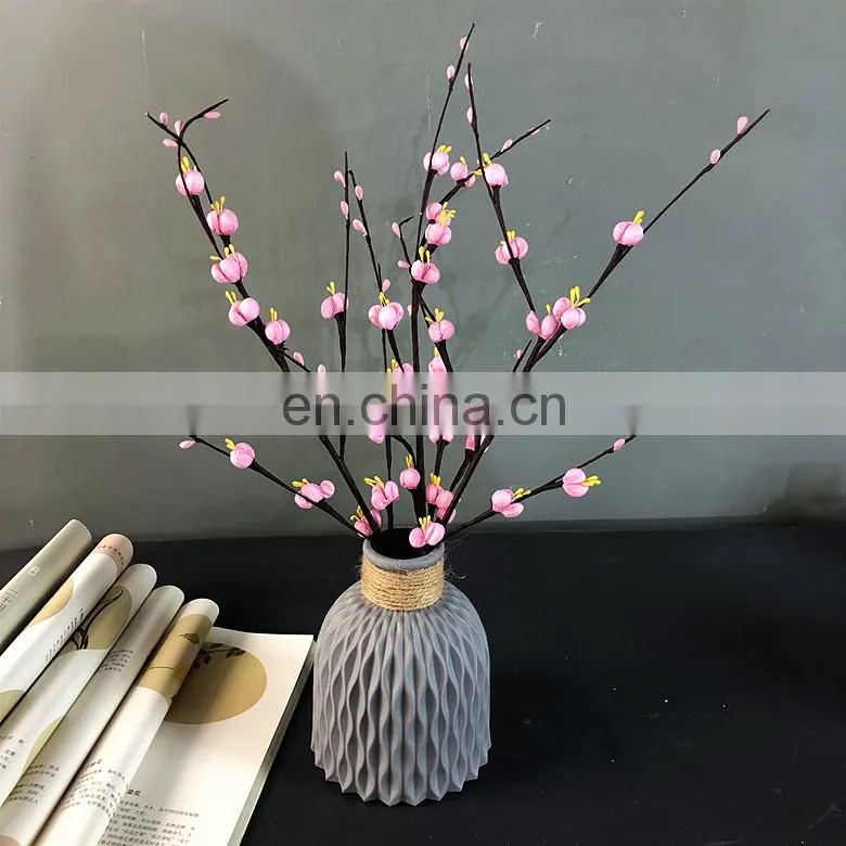Modern Flower Vase Imitation Ceramic Flower Pot Decoration Home Plastic Vase Flower Arrangement Nordic Style Home Decoration
