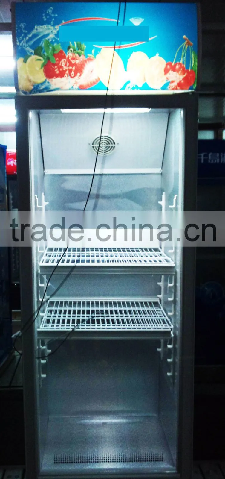 420-980L commercial upright showcase glass refrigerators