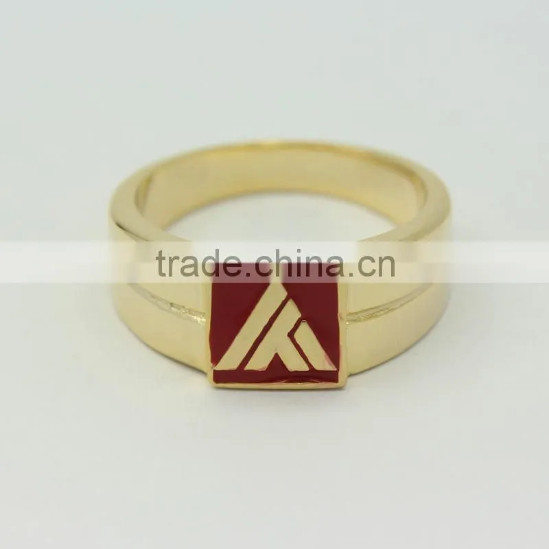 promotional enameled stainless steel men stamp ring