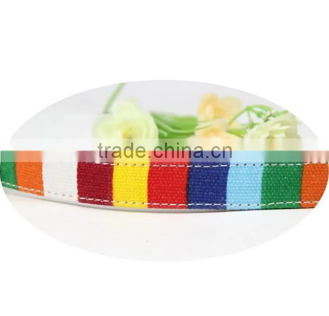 rainbow color small MOQ PU leather dog leash wholesale