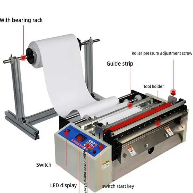 Non Woven Strip Fabric Sticker Cutting Machine Pvc Polyester Film Non Woven Roll To Sheet Cutting Machine (3).jpg.webp