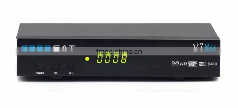 DVB-S2 Receiver FREESAT V7 MAX DVB S2 Support PowerVu,DRE, Biss key Cccam & Newcam