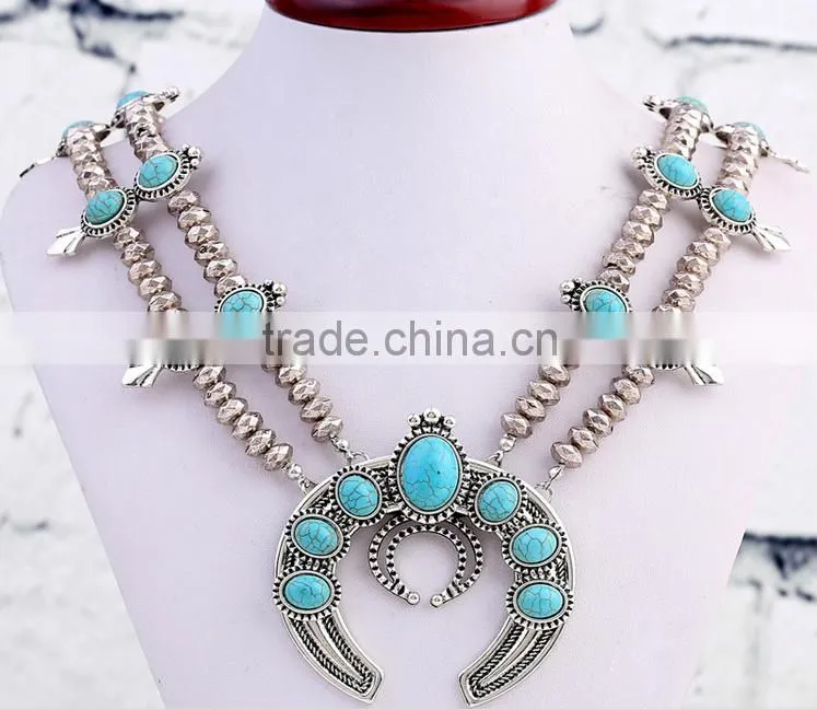 2015 vintage silver coin statement charm jewelry nation choker necklace