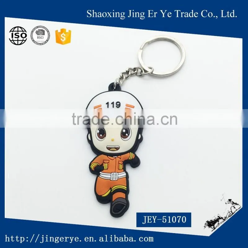 Cartoon Fireman ABS Keychain