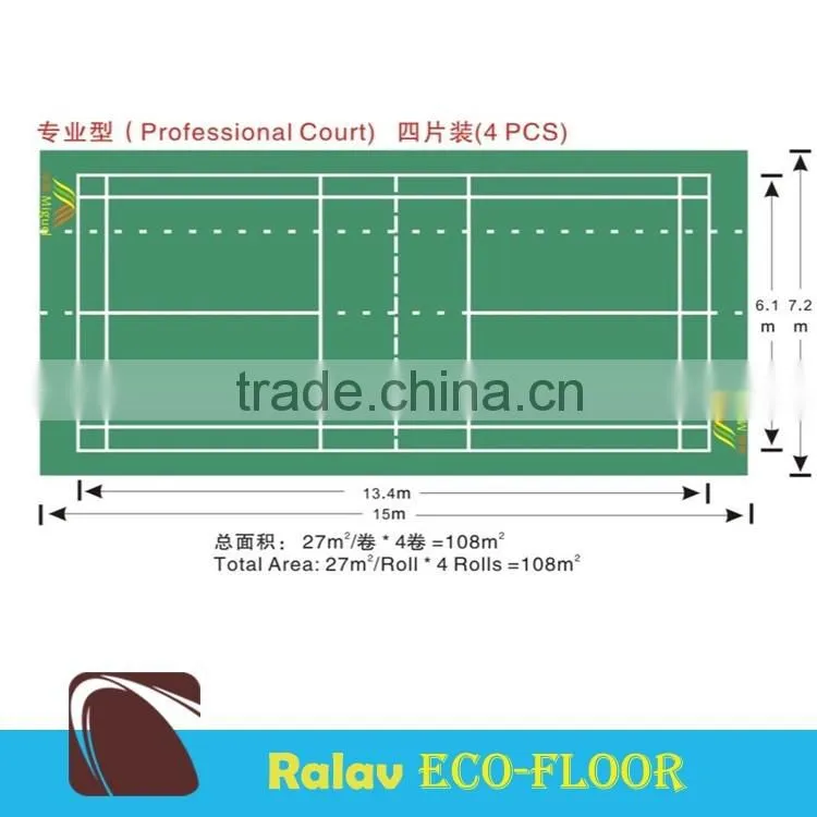 Badminton pvc sports flooring
