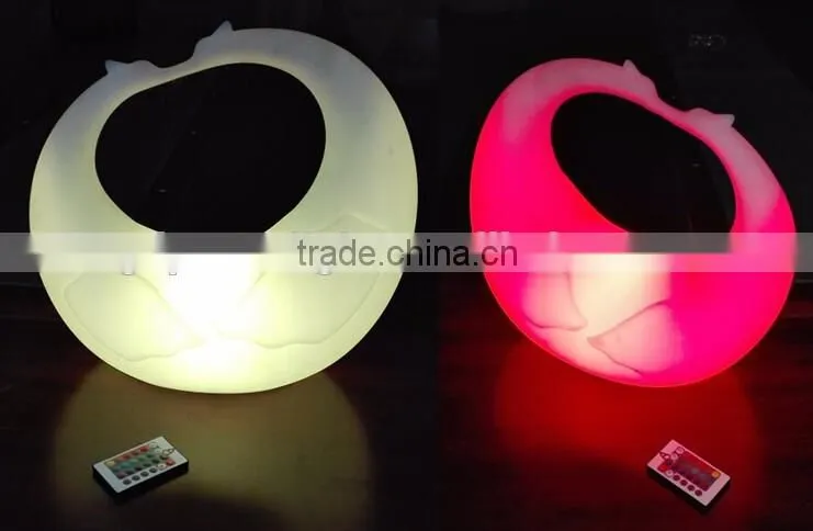 Rotational PE plastic Crafts with LED light and remote control YXF-4541