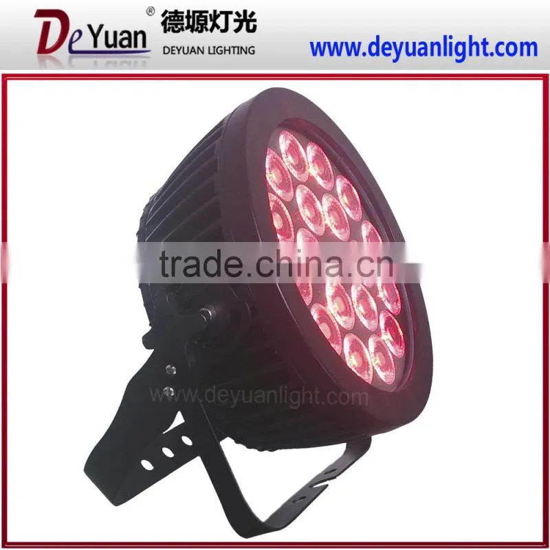 New design 18pcs 6in1 waterproof outdoor ip65 flat par light